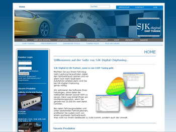 Screenshot der Webseite www.SJK-Digital-Chiptuning.de